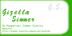 gizella simmer business card